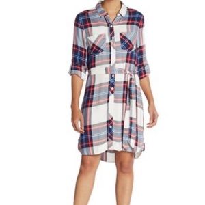 Beachlunchlounge super soft plaid shirt dress